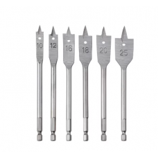 STERN. Set 6 burghie plate pentru lemn 10-25 x 150 mm